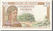 France 50 Francs Banknote, 50 F 1934-1940 ''Cérès'', 1935-01-17 -