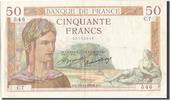 France 50 Francs Banknote, 50 F 1934-1940 ''Cérès'', 1934-11-15 -