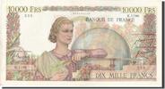 France 10,000 Francs Banknote, 10 000 F 1945-1956 ''Génie Français'' -