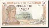 France 50 Francs Banknote, 50 F 1934-1940 ''Cérès'', 1939-10-19 -