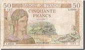 France 50 Francs Banknote, 50 F 1934-1940 ''Cérès'', 1937-08-05 -