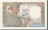 France 10 Francs Banknote, 10 F 1941-1949 ''Mineur'', 1946-09-26 -
