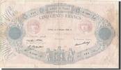 France 500 Francs Banknote, 500 F 1888-1940 ''Bleu et Rose'' -