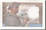 France 10 Francs Banknote, 10 F 1941-1949 ''Mineur'', 1942-11-19 -