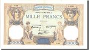 France 1000 Francs 1 000 F 1927-1940 ''Cérès et Mercure'', KM:90c,...