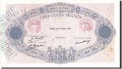 France 500 Francs 500 F 1888-1940 ''Bleu et Rose'', KM:66k, 1927-02-0...