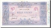 France 1000 Francs 1 000 F 1889-1926 ''Bleu et Rose'', KM:67g, 1912-0...