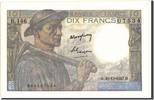 France 10 Francs Banknote, 10 F 1941-1949 ''Mineur'', 1947-10-30 -