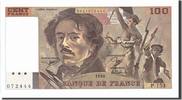 France 100 Francs Banknote, 100 F 1978-1995 ''Delacroix'', 1990 -