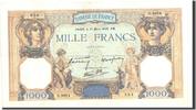 France 1000 Francs Banknote, 1 000 F 1927-1940 ''Cérès et Mercure'' -