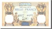 France 1000 Francs Banknote, 1 000 F 1927-1940 ''Cérès et Mercure'' -