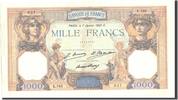 France 1000 Francs Banknote, 1 000 F 1927-1940 ''Cérès et Mercure'' -