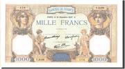 France 1000 Francs Banknote, 1 000 F 1927-1940 ''Cérès et Mercure'' -