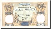 France 1000 Francs Banknote, 1 000 F 1927-1940 ''Cérès et Mercure'' -