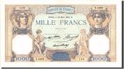 France 1000 Francs Banknote, 1 000 F 1927-1940 ''Cérès et Mercure'' -