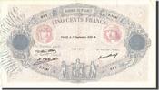 France 500 Francs Banknote, 500 F 1888-1940 ''Bleu et Rose'' -