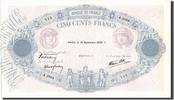 France 500 Francs Banknote, 500 F 1888-1940 ''Bleu et Rose'' -