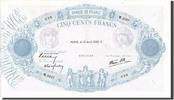 France 500 Francs Banknote, 500 F 1888-1940 ''Bleu et Rose'' -
