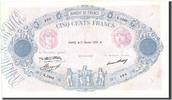 France 500 Francs Banknote, 500 F 1888-1940 ''Bleu et Rose'' -
