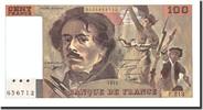 France 100 Francs Banknote, 100 F 1978-1995 ''Delacroix'', 1993 -