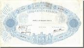 France 500 Francs Banknote, 500 F 1888-1940 ''Bleu et Rose'' -