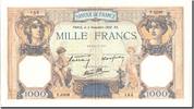 France 1000 Francs Banknote, 1 000 F 1927-1940 ''Cérès et Mercure'' -