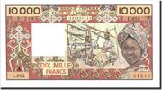 West African States 10,000 Francs Banknote, Undated (1977-92), Undated -