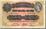 20 Shillings = 1 Pound 1955 British East Africa Geldschein, EAST AFRICA, 1955-01-01, KM:35, VZ+ VZ+