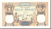 France 1000 Francs 1 000 F 1927-1940 ''Cérès et Mercure'', 1938-08-04 -