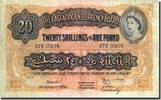 EAST AFRICA 20 Shillings = 1 Pound Banknote, 1955-01-01, KM:35 -