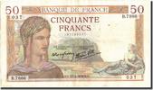 France 50 Francs 50 F 1934-1940 ''Cérès'', 1938-03-17 -