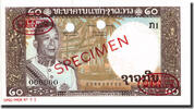 Laos 20 Kip Banknote, Lao, Specimen TDLR, KM:11s2 -