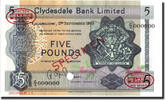 5 Pounds 1963 Scotland Geldschein, 1963-09-02, Specimen, KM:196, UNZ UNZ