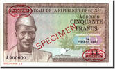 50 Francs 1960 Guinea Geldschein, 1960-03-01, Specimen, KM:12s, UNZ UNZ
