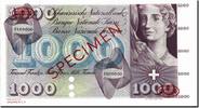 Switzerland 1000 Franken Banknote, Specimen TDLR, KM:52s -