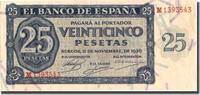 Spain 25 Pesetas Banknote, 1936-11-21, KM:99a -
