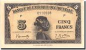 French West Africa 5 Francs Banknote, 1942-12-14, KM:28a -