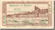 Spain 50 Centimos Banknote, BALAGUER, Batiment, 1937 -