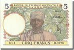 French West Africa 5 Francs Banknote, 1937-08-12, KM:21 -