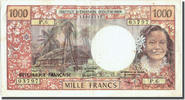Tahiti 1000 Francs Banknote, Undated (1985), KM:27d -