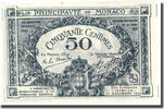 Monaco 50 Centimes Banknote, 1920-03-20, KM:3a -