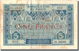 Morocco 5 Francs Banknote, 1924, KM:9 -