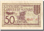 Spain 50 Centimos Banknote, Mataro, 1937 -