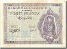 Algeria 20 Francs Banknote, 1944-06-02, KM:92a -