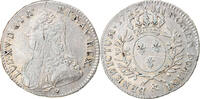 France 1/2 ECU, 44 Sols Coin, Louis XV, 1/2 Écu aux branches d'olivier -