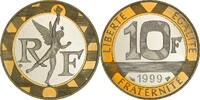 France 10 Francs Coin, Génie, Paris, Proof / BE -
