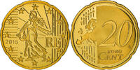 France 20 Euro Cent BE, Brass, KM:New -