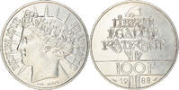 France 100 Francs Coin, Paris, Silver, KM:966a, Gadoury:903 -