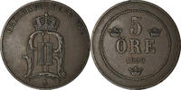 Sweden 5 Öre Coin, Oscar II, Bronze, KM:757 -