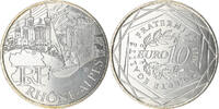 France 10 Euro Rhône Alpes, Paris, Silver, KM:1751 -